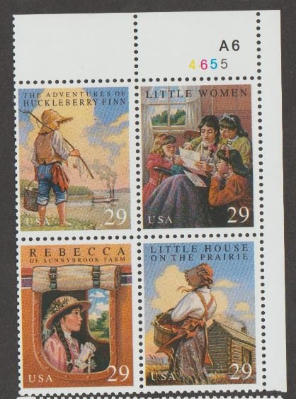 U.S. Scott #2785-2788 Classic Books Stamps - Mint NH Plate Block - Plate A6 4655