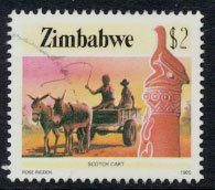 Zimbabwe SG 679  SC# 513  Used   Scoth Cart  see detail and scan