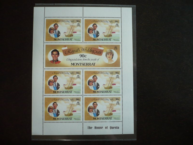 Stamps - Montserrat - Scott# 465-466 - Mint Never Hinged Souvenir Sheet