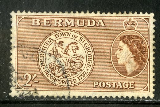 BERMUDA 158 USED SCV $1.10 BIN .50 ST GEORGE