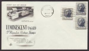 US 1213b,1213c,1229a Washington Tagged 1963 Artcraft U/A FDC