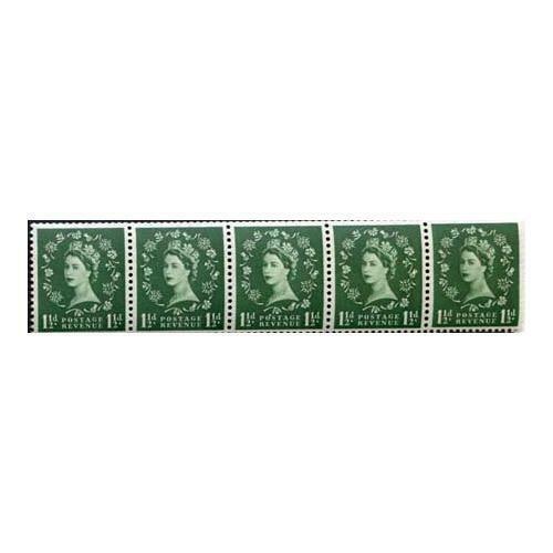 1 1/2d Green Spec S26Q Flaw Over O of Postage U/M