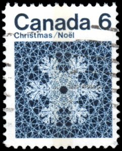 Canada 554 - Used - 6c Christmas / Snowflake (1971) +