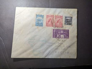 1933 Brazil Airmail Cover Florianopolis to Recife Condor Zeppelin Airline