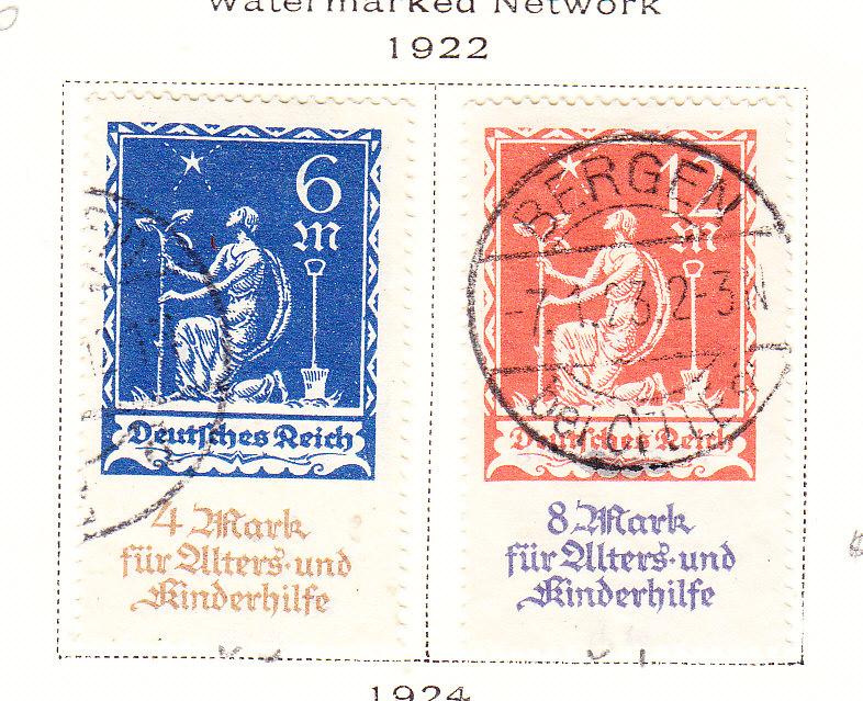 Germany 1922 Semi-Postals B3-B4 VF/Used(o)