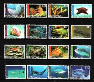 Bahamas-Sc#1339-54-unused NH set-Marine Life-Fish-Corals-2012-