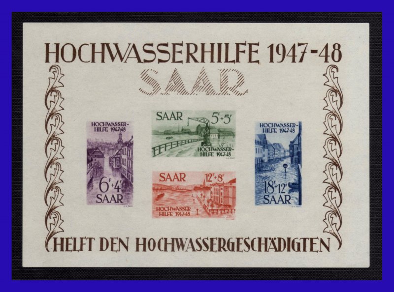 1948 - Saar - Scott  B 64a - Gran lujo - MNH - SA- 120