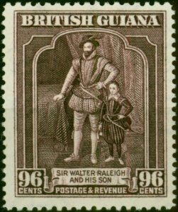 British Guiana 1944 96c Purple SG316a P.12.5 x 13.5 Fine LMM