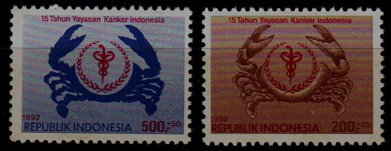 Indonesia B234-35 MNH Cancer SCV1.50