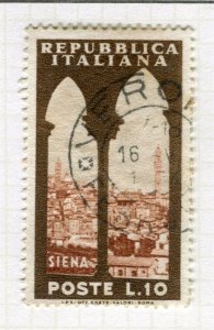 ITALY; 1953 early Tourist Pictorial issue fine used 10L. value