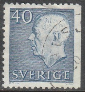 SWEDEN 649, 40o KING GUSTAF ADOLF. USED SINGLE. VF. (456)