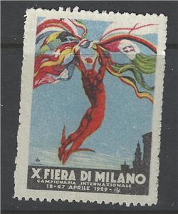 1929 Italy, Fair Of Milano Advertisement Poster Stamp - Rare  (AX101)