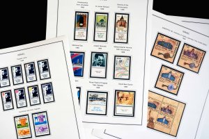 COLOR PRINTED ISRAEL [+TABS] 1948-2020 STAMP ALBUM PAGES (378 illustrated pages)