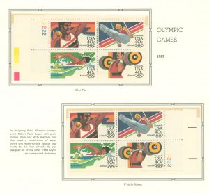 United States #C108-C111  Plate Block (Olympics)