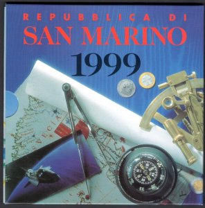 1999 Republic of San Marino, Divisional Coins, Complete FDC Series