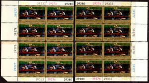 US Stamp #1335 MNH - Thomas Eakins MATCHED SET of 4 Plate Blocks of 4