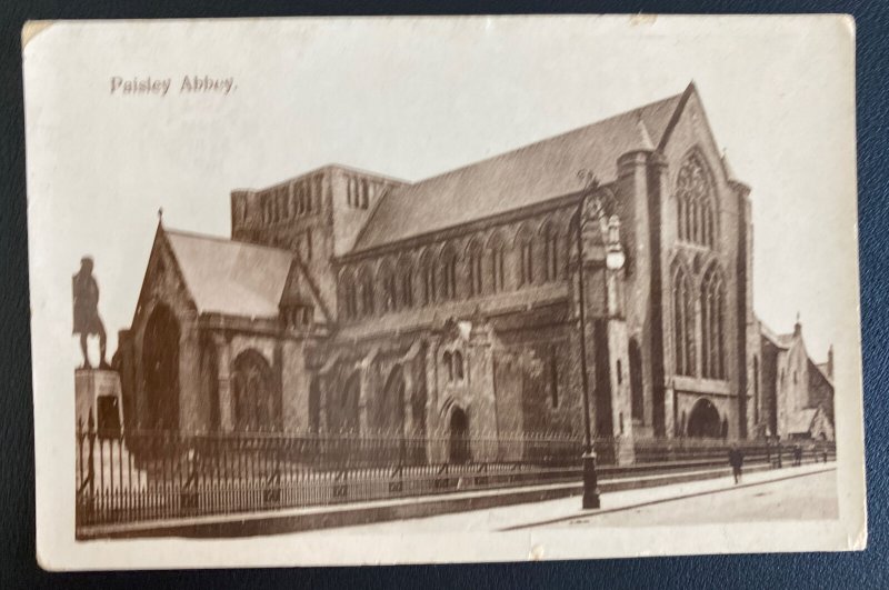 1923 Paisley England RPPC Postcard Cover To Winnipeg Canada Postage Due 