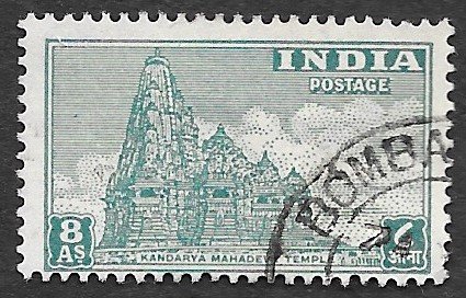 India Scott #216 8A Kandarya Mahadeva Temple (1949) Used