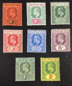 MOMEN: FIJI SG #116-117,118-123 1904-12 MINT OG H £220 LOT #68011*