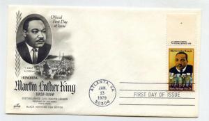 1771 Martin Luther King, Black Heritage 1979, ArtCraft copyright tab single FDC