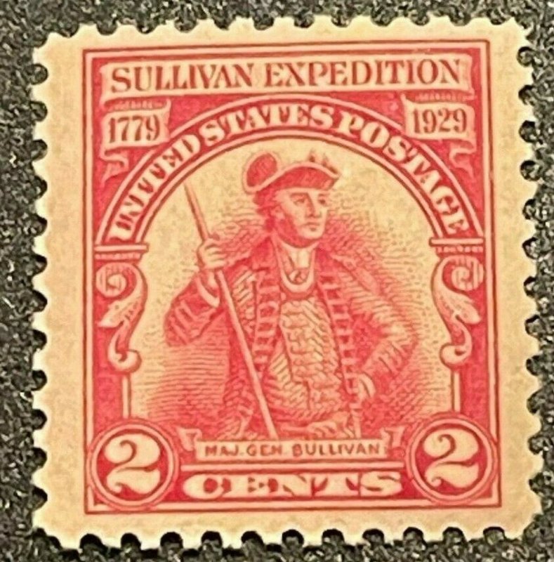 Scott#: 657 - Maj. Gen. John Sullivan single stamp MVLH OG - Lot 12