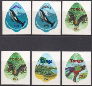 Tonga, Fauna, Birds, Bats, Turtles, Whales MNH / 1978