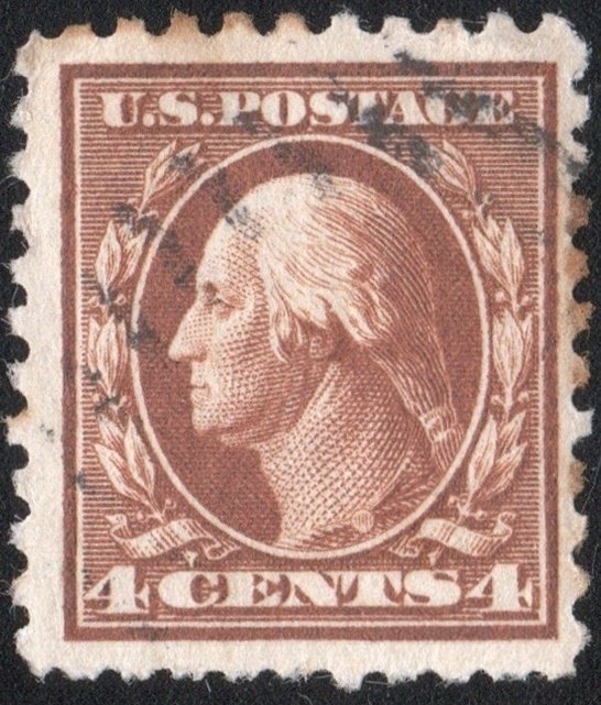 SC#465 4¢ Washington Single (1916) Used