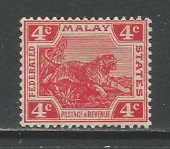 Malaya Federation  #44  MLH  (1906)  c.v. $2.25