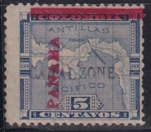 US-Canal Zone #2 MINT F Short Perfs right pos 51 Cat Value $300