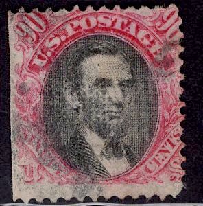 US Stamp #122 USED SCV $1800. Rich Color.