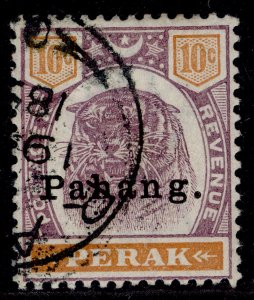 MALAYSIA - Pahang QV SG19, 10c dull purple & orange, FINE USED. Cat £38.