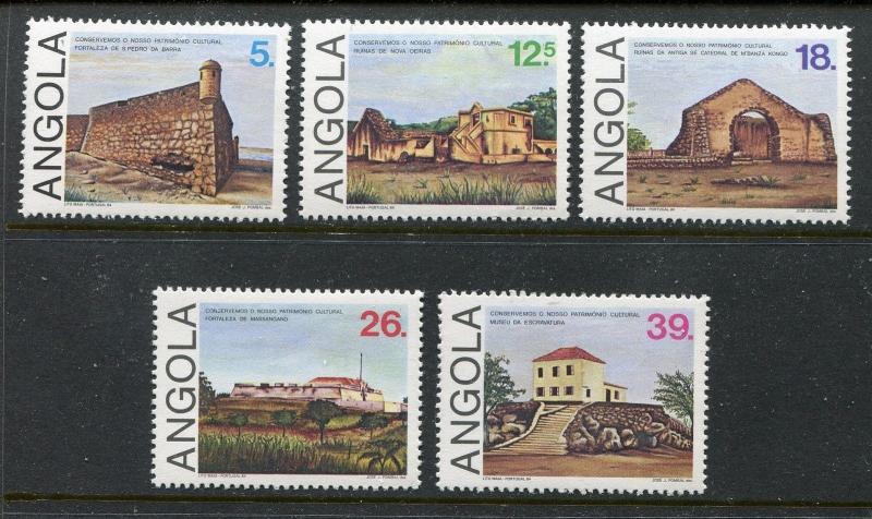 Angola 696-700, MNH, Monuments Museum 5v 1985   x29184