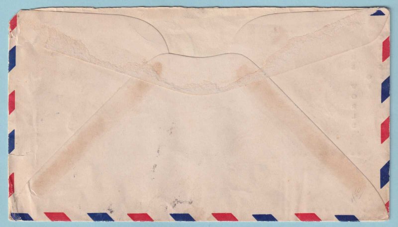 CANAL ZONE C10 AIRMAIL ON 1941 COVER - FRANCE FIELD TO LONG ISLAND NY - CR191
