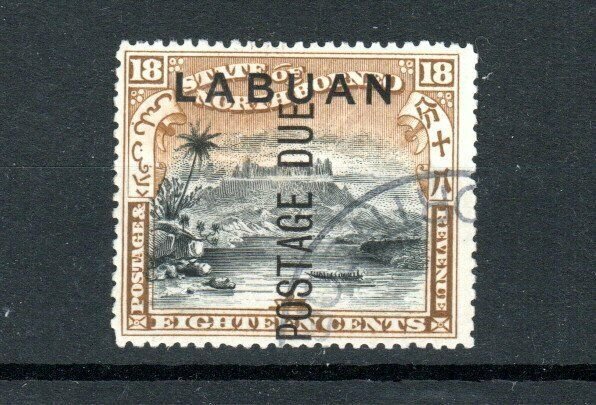 North Borneo - Labuan 1901 18c Postage Due opt FU CDS