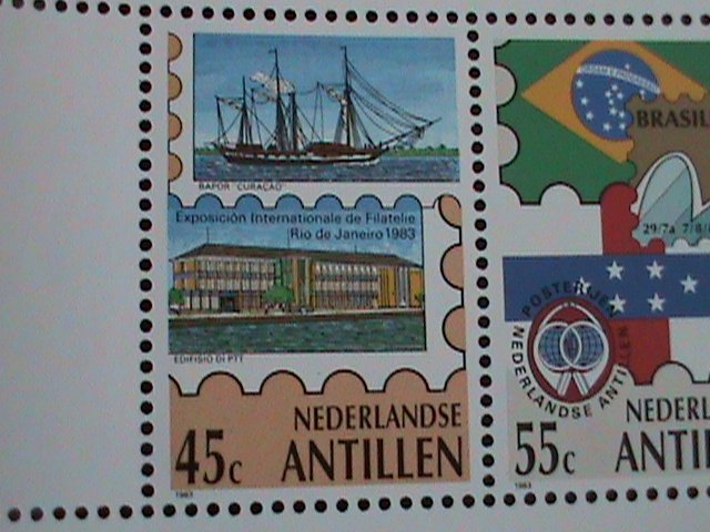 ​NETHERLANDS ANTILLES- SC#495a BRASILIANA'83 WORLD STAMP SHOW- MNH-S/S VF