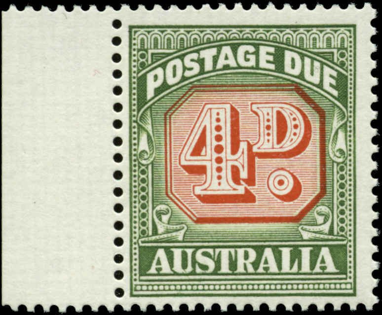 Australia Scott #J89a with Margin Tab Mint Never Hinged  Type II