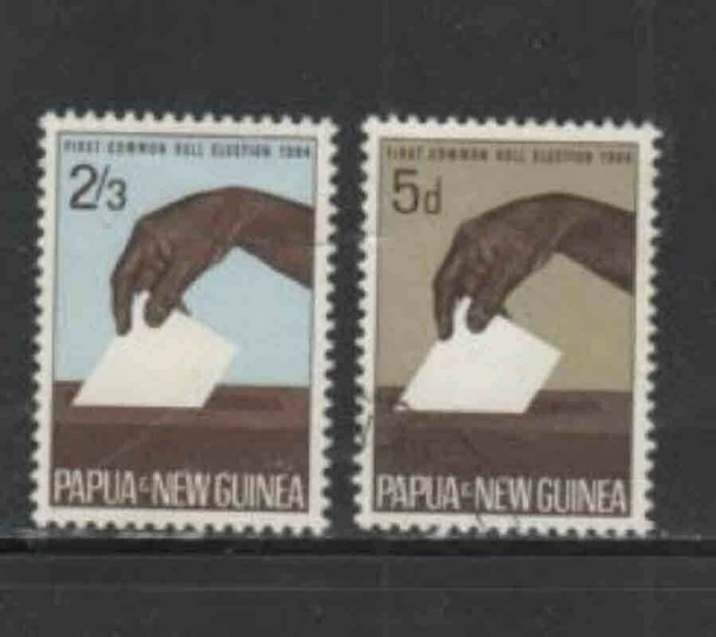 PAPUA NEW GUINEA #182-183 1964 FIRST COMMON ROLL ELECTIONS MINT VF NH O.G aa