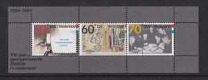 Netherlands   #B604-B606a   MNH 1984  sheet  centenary of organised philately