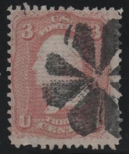 US Scott #83 C-Grill, Sound Stamp Fancy Cancel CV $1100