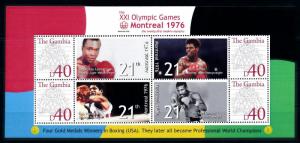 [93064] Gambia 2008 Olympic Games Montreal Boxing Sheet MNH