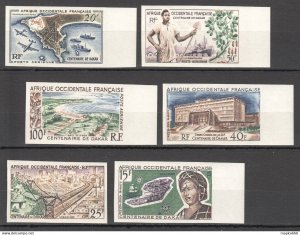 Fr309 Imperf 1958 French West Africa Dakar Centenary Air Mail History Aviatio...