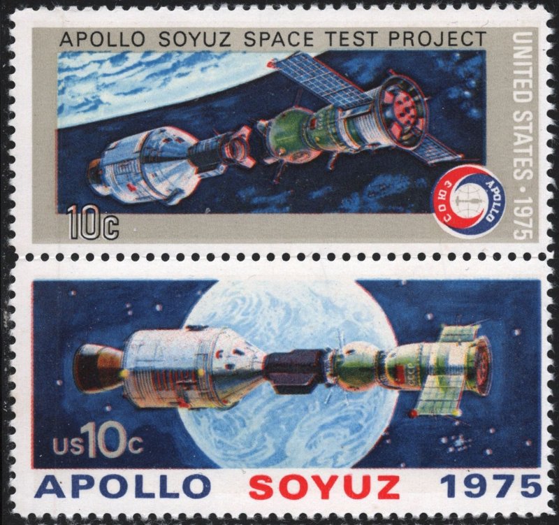 SC#1569-70 10¢ Apollo-Soyuz Mission Pair (1975) MNH