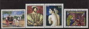 France 1172-5 MNH Art, Paintings, Horse, Francois I, St Eloi, Stained Glass