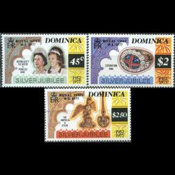 DOMINICA 1977 - Scott# 551A-3A R.Visit New.col Set of 3 NH