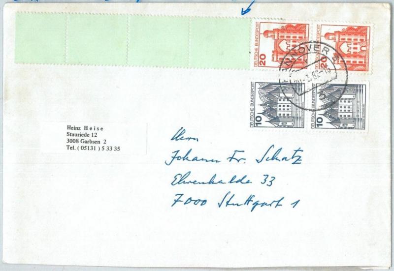 69979 - GERMANY Bund - POSTAL HISTORY - COIL STAMPS on COVER  1982