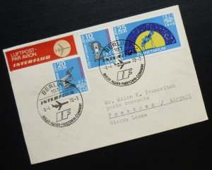 Germany 1972 Cover from Berlin to Freetown Sierra Leone - Airmail Luftpost AT16 