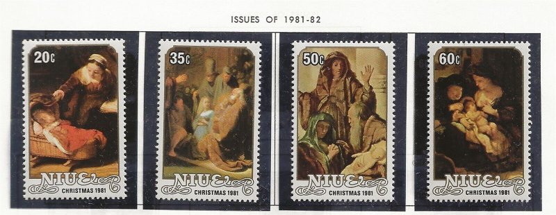 NIUE Sc 346-53+349a NH issue of 1981 - SET+5 S/S - ART