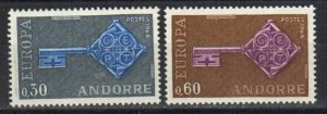 Andorra, French Stamp 182-183  - 68 Europa