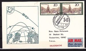 Germany, FEB/71. Apollo 14, 01/FEB/71 Cachet & Cancel.