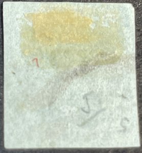 GREECE # 5-USED---SINGLE---VIOLET ON BLUE---1861